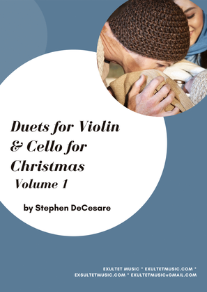 Book cover for Duets for Violin and Cello for Christmas (Volume 1)