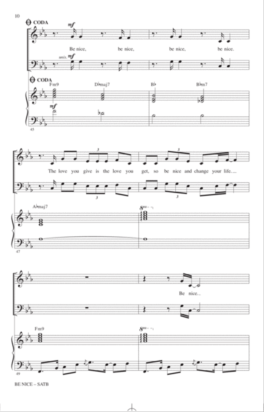 Be Nice (feat. Snoop Dogg) (arr. Alan Billingsley) 4-Part scores gallery preview page 9