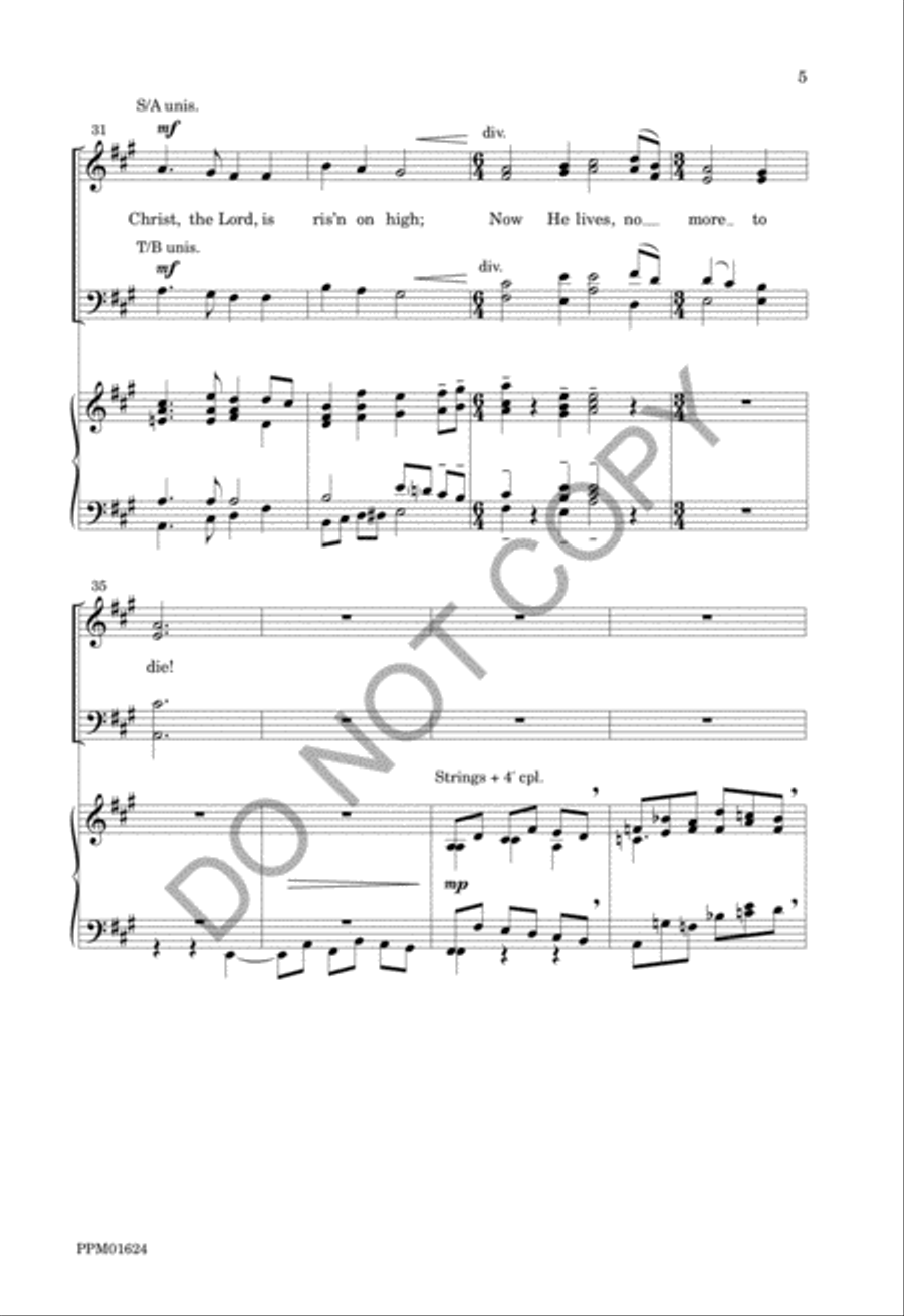 Christ, the Lord, Is Risen Today 4-Part scores gallery preview page 8