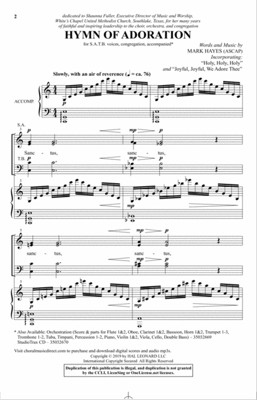 Hymn Of Adoration (incorporating 