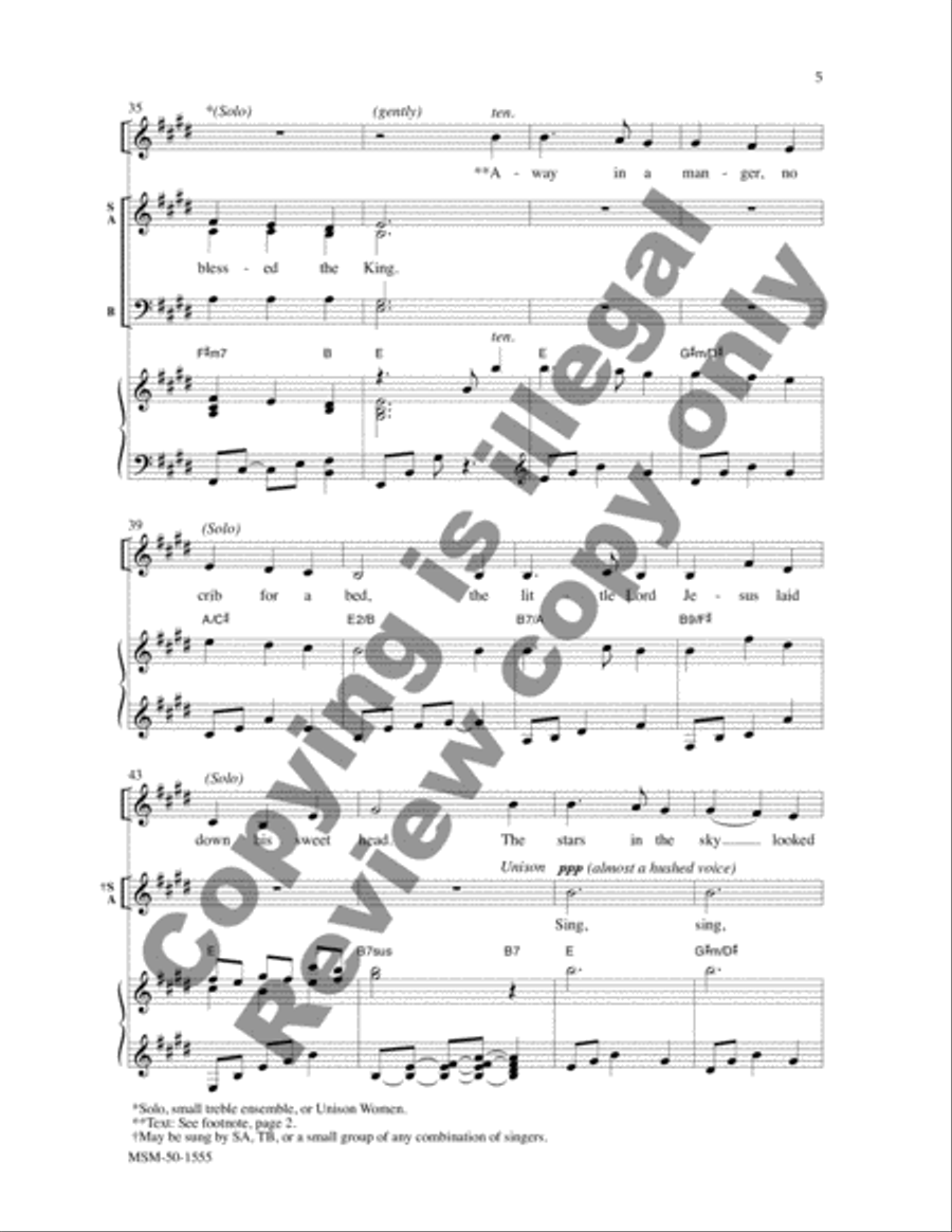 Christmas Lullaby (The Gift) 3-Part scores gallery preview page 5