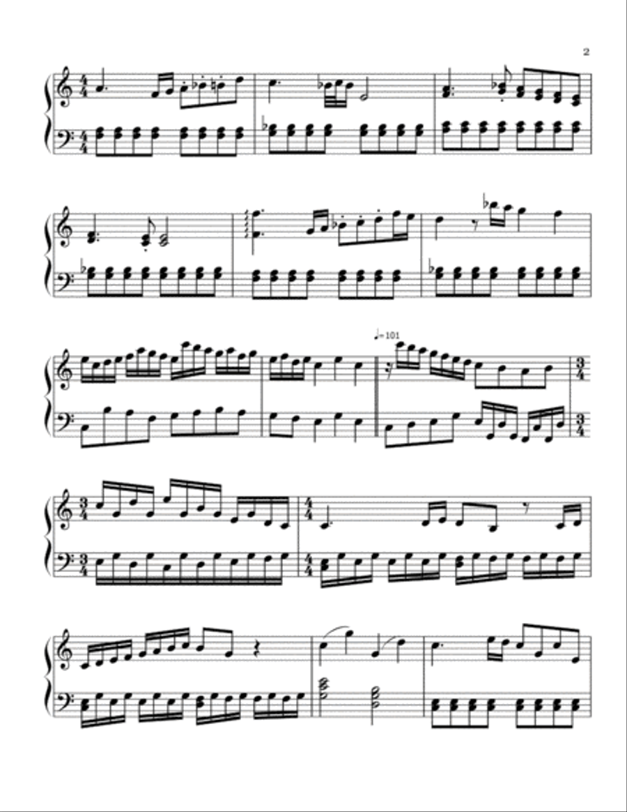 Allegro in C Major Piano Method scores gallery preview page 2
