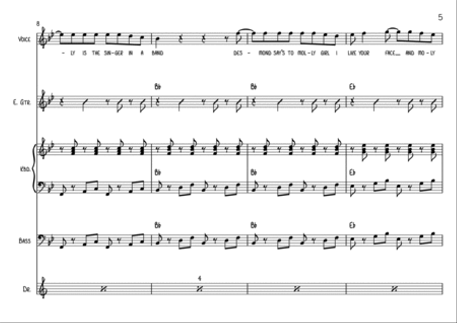 Ob-La-Di, Ob-La-Da Bass Guitar scores gallery preview page 5