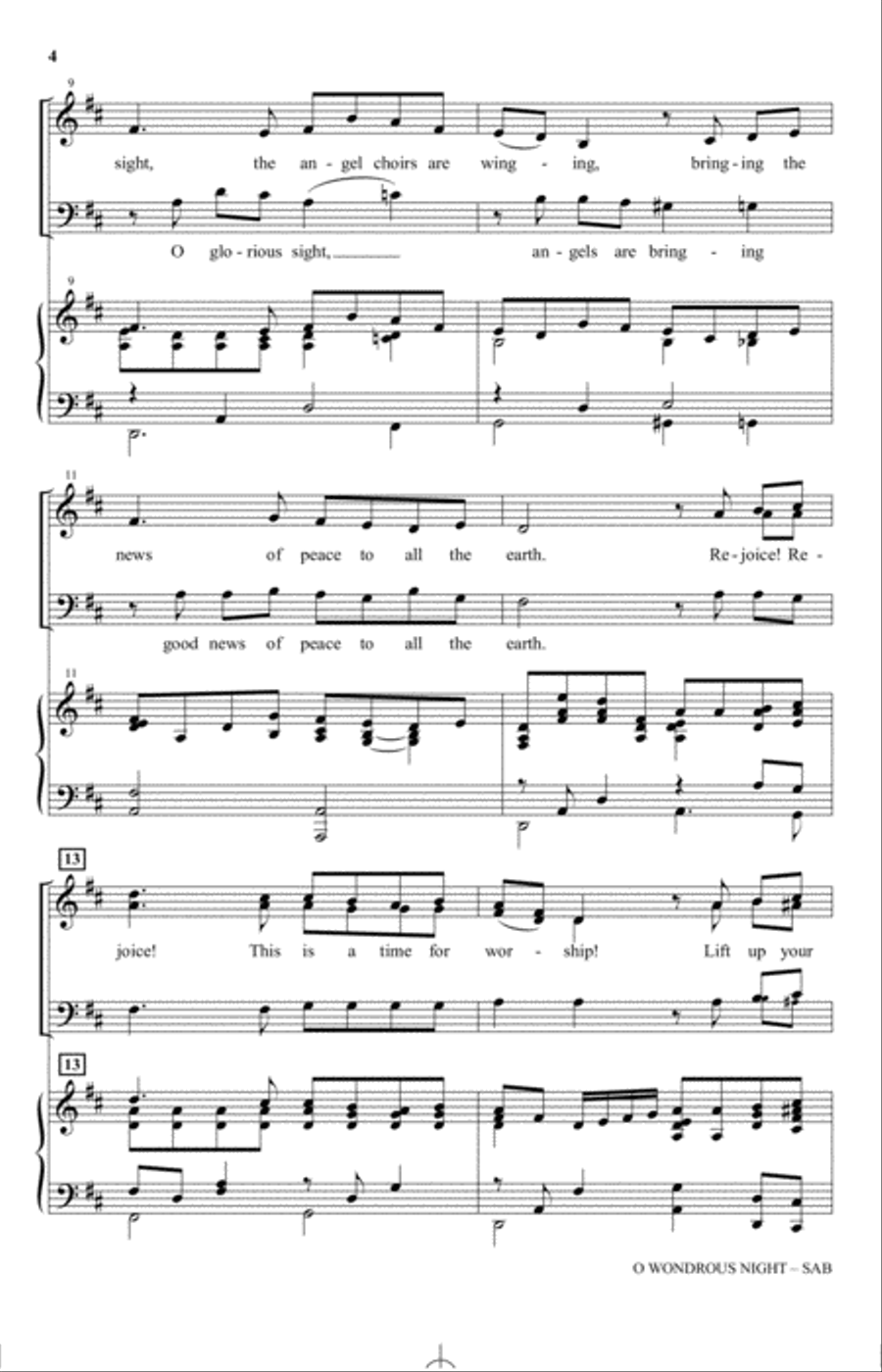 O Wondrous Night O Wondrous Night 3-Part scores gallery preview page 2
