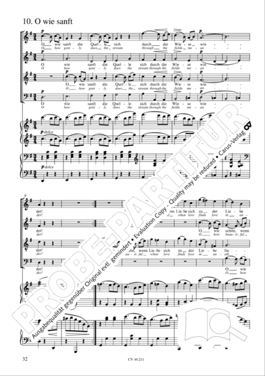 Liebeslieder-Walzer, Op. 52 Choir scores gallery preview page 33