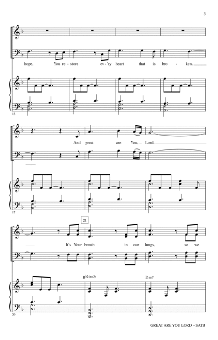 Great Are You Lord Great Are You Lord 4-Part scores gallery preview page 2