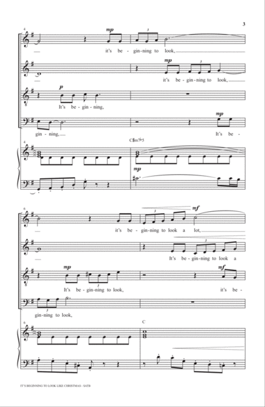 It's Beginning To Look Like Christmas (arr. Mark Hayes) 4-Part scores gallery preview page 2