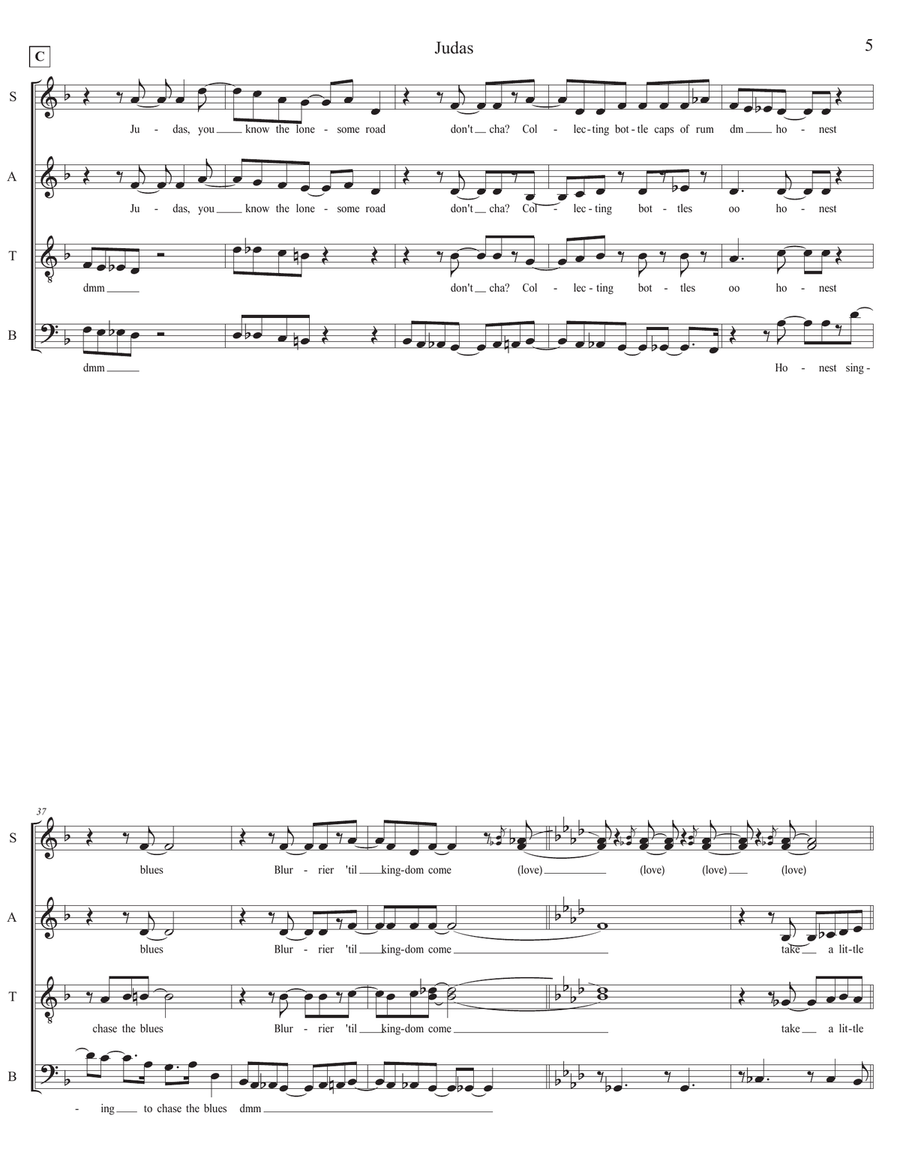 Judas 4-Part scores gallery preview page 5
