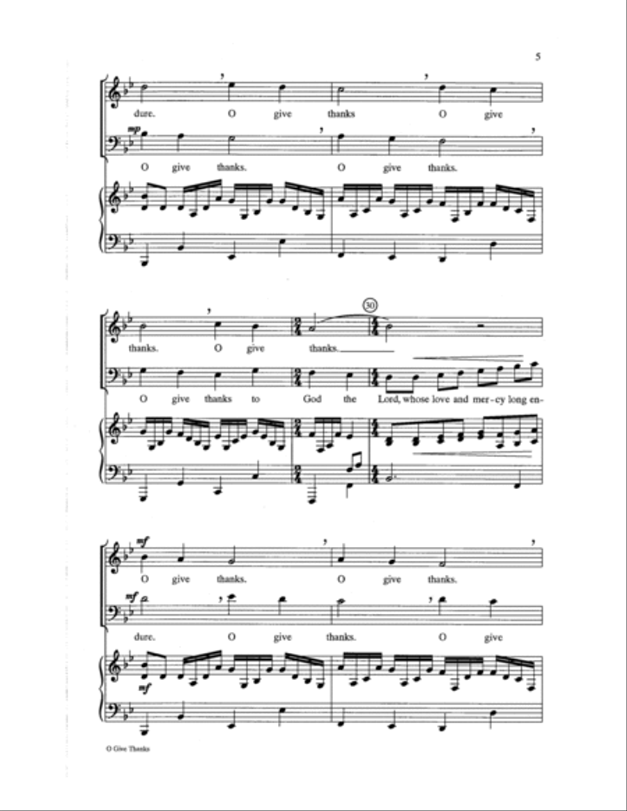 O Give Thanks 3-Part scores gallery preview page 5