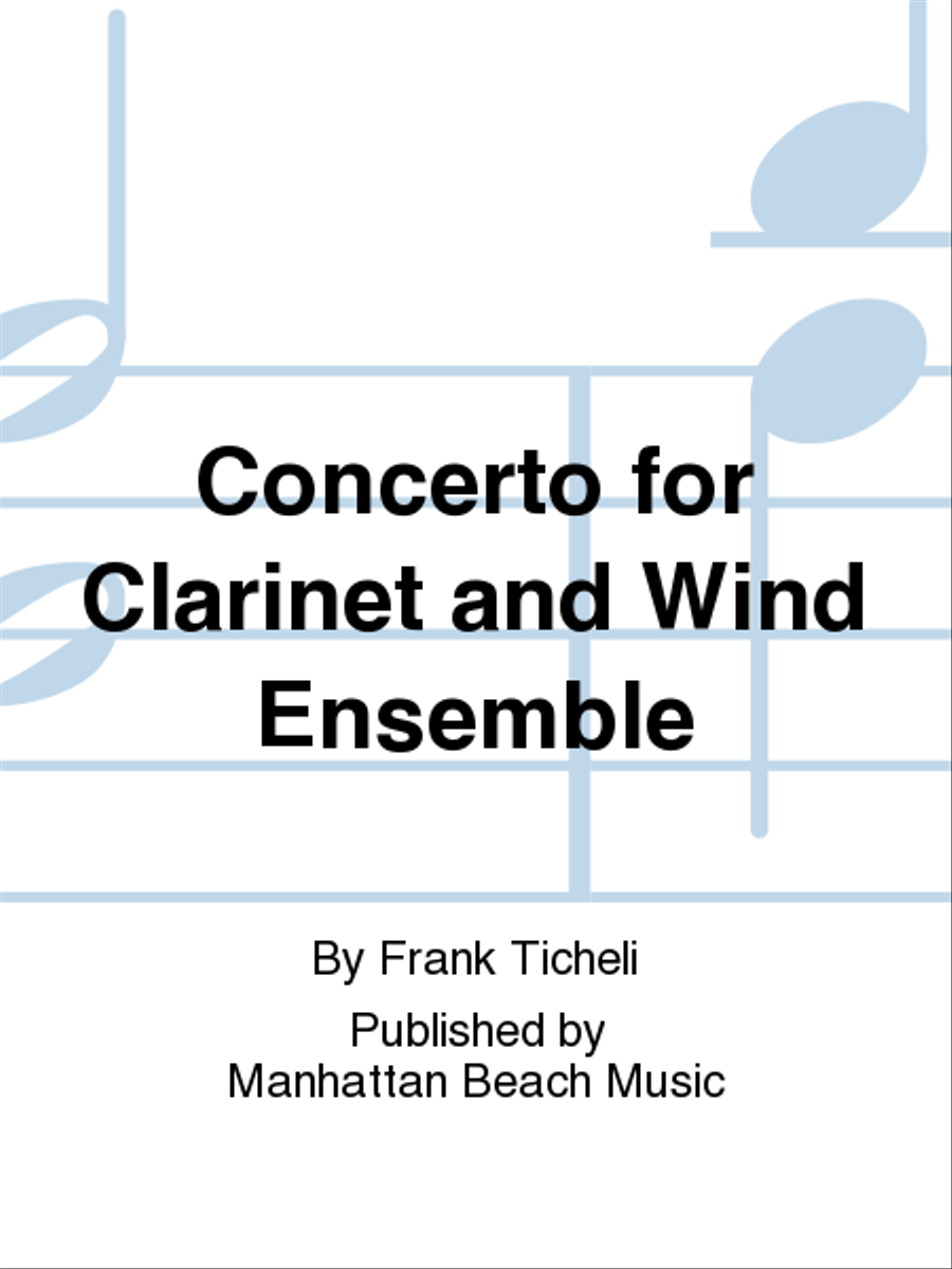 Concerto for Clarinet and Wind Ensemble Clarinet scores gallery preview page 1
