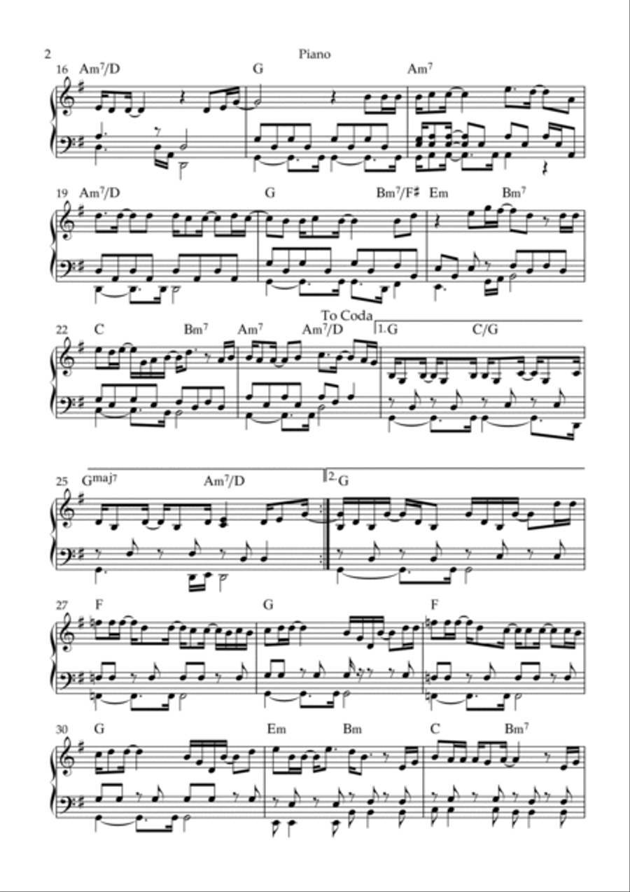 Heal The World (Prelude) Heal The World (Prelude) Piano Solo scores gallery preview page 2