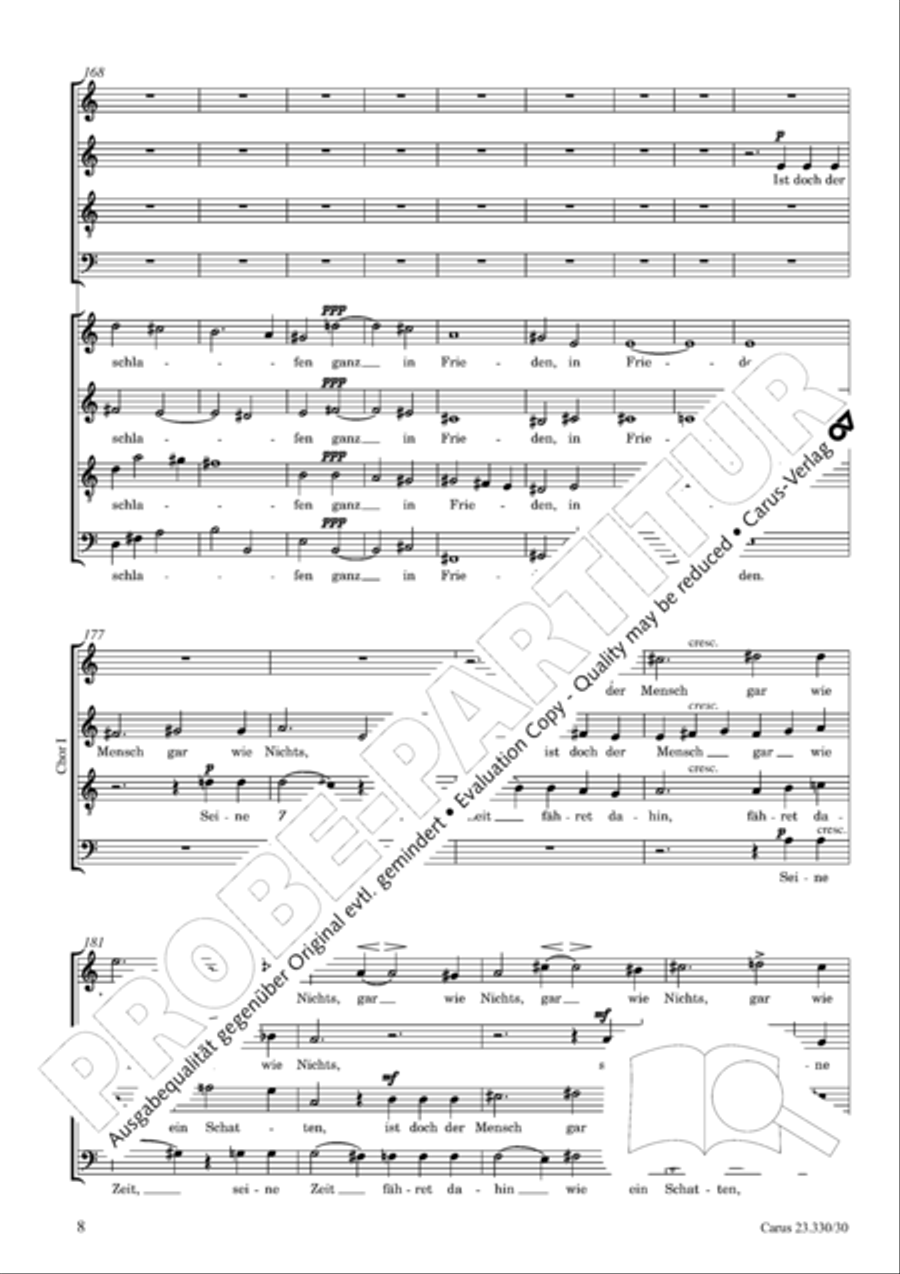 Even in the midst of life (Mitten wir im Leben sind) 4-Part scores gallery preview page 9
