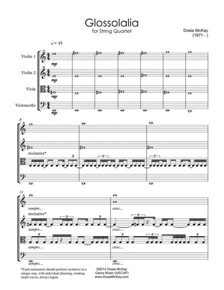 Glossolalia for String Quartet