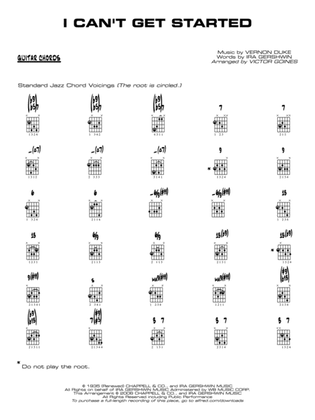 I Can't Get Started: Guitar Chords