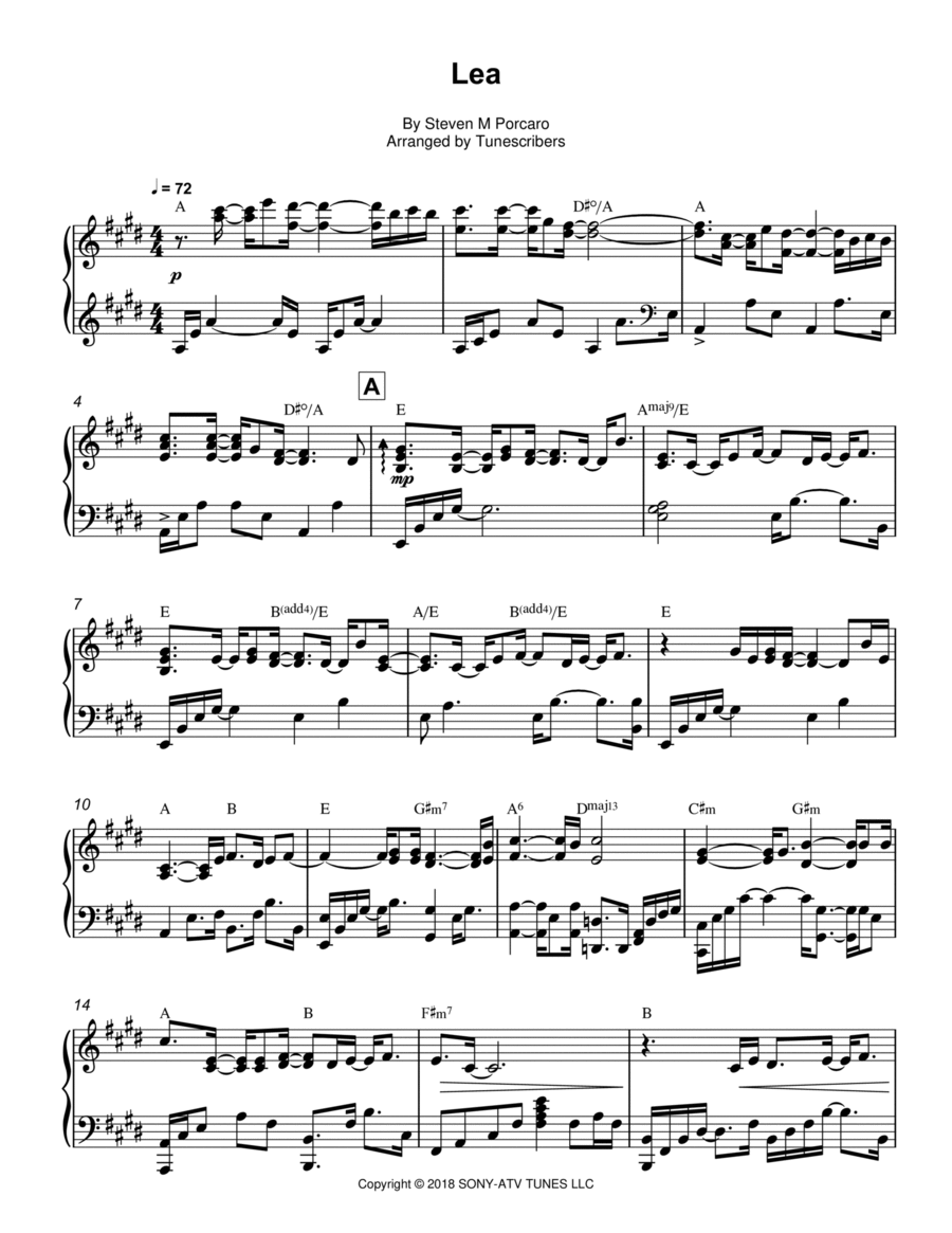 Lea Lea Voice scores gallery preview page 1
