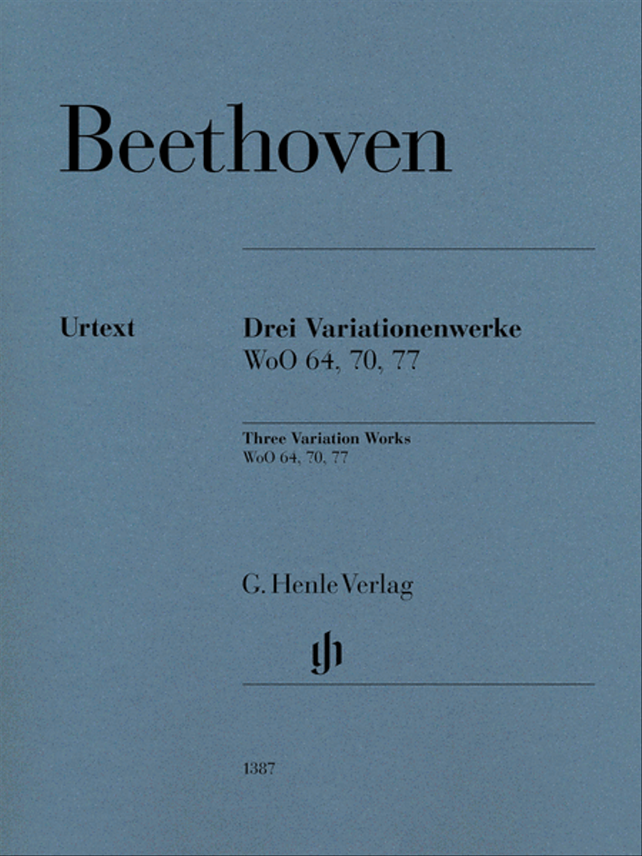 3 Variation Sets: WoO 70, 64, 77 Piano Solo scores gallery preview page 1