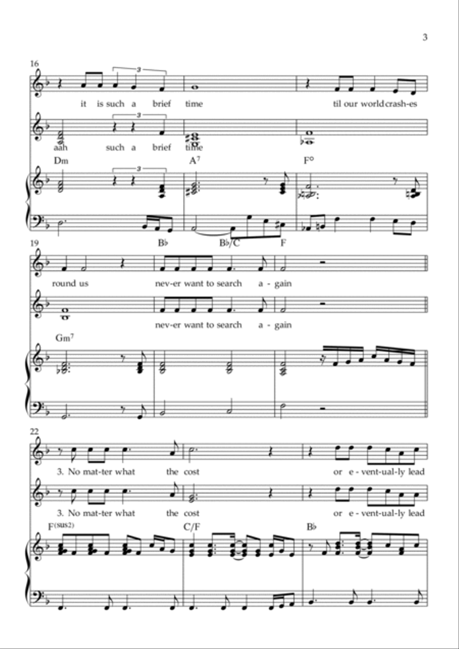 The Price of Love The Price of Love Piano, Vocal, Guitar scores gallery preview page 3