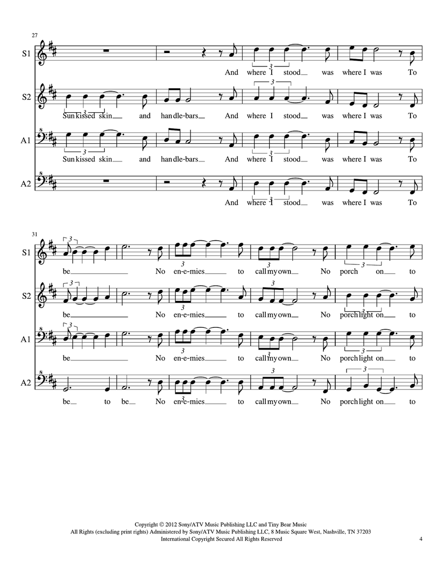 Once Upon Another Time SSAA scores gallery preview page 4