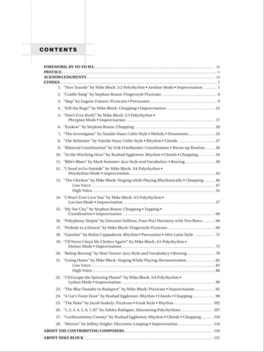 Contemporary Cello Etudes Cello scores gallery preview page 2