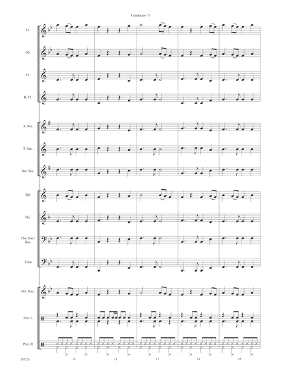 Bang the Drum All Day (I Don't Want to Work): Score Concert Band scores gallery preview page 5