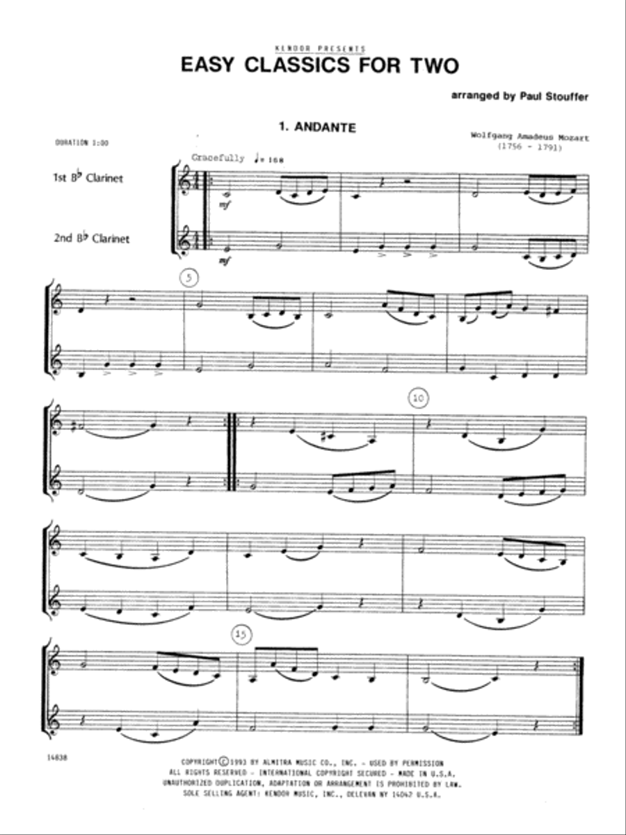Easy Classics For Two Performance Score scores gallery preview page 2
