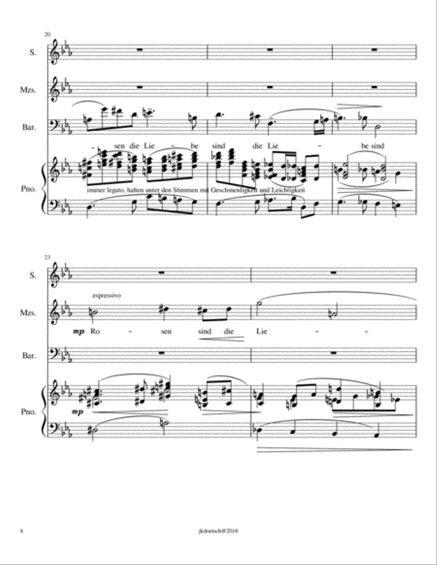 SIN WIR AUCH FERN VON DIR 3-Part scores gallery preview page 4