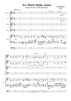Ave Maris stella-Amen - Motet for Choir SATB and organ