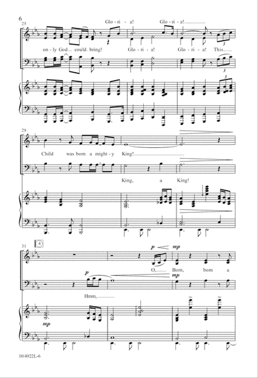 Born a Mighty King Born a Mighty King 4-Part scores gallery preview page 6