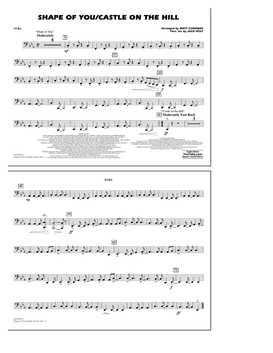 Shape Of You/Castle On The Hill - Tuba