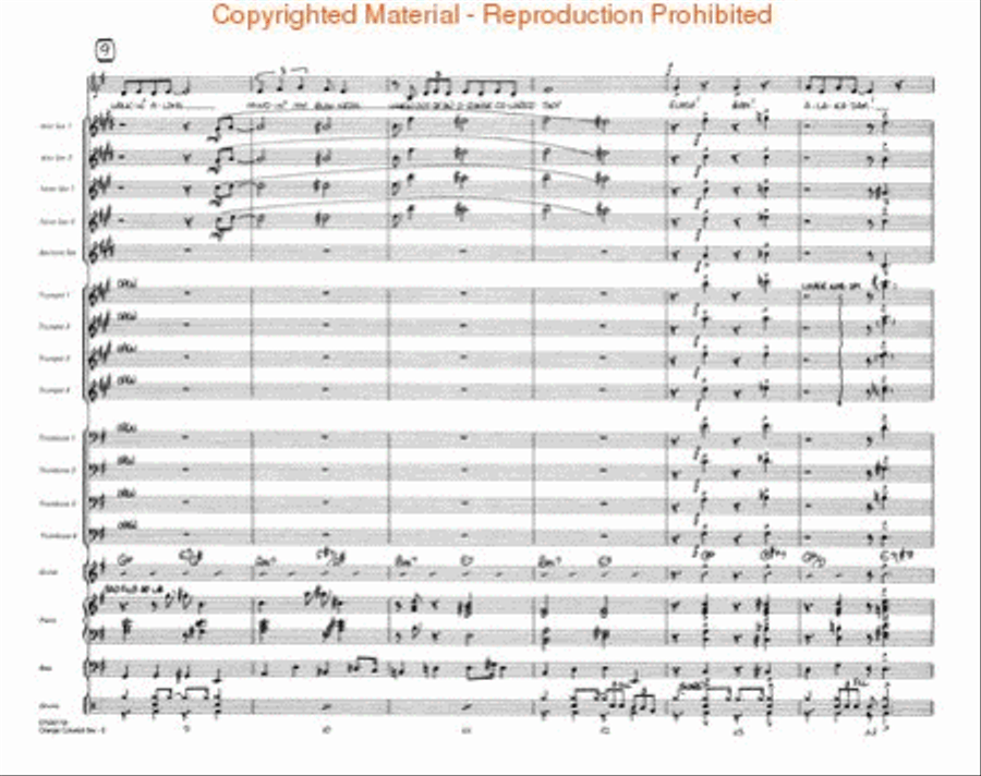 Orange Colored Sky (Key: G) Jazz Ensemble scores gallery preview page 3