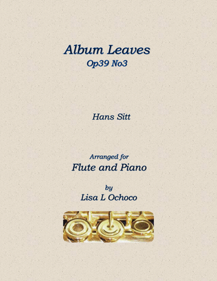 Album Leaves Op39 No3 for Flute and Piano