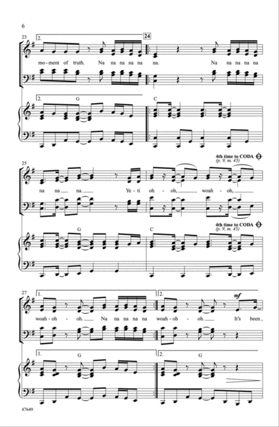 Moment of Truth Choir scores gallery preview page 5