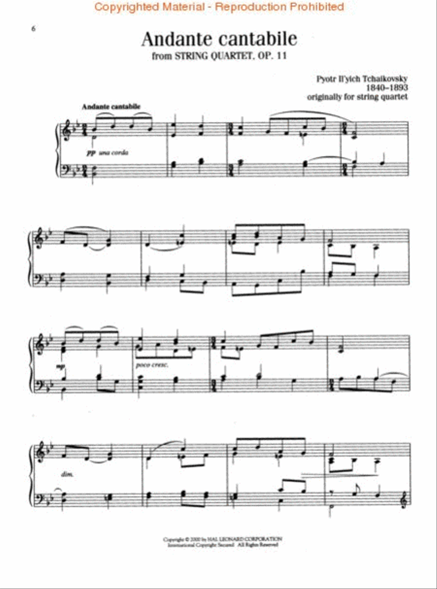 Tchaikovsky Piano Solo scores gallery preview page 2