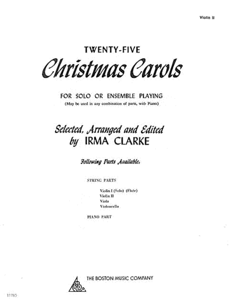 Twenty-Five Christmas Carols - Violin II