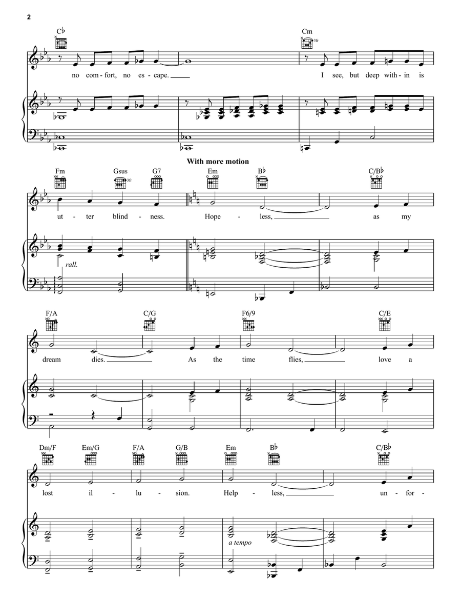 If I Can't Love Her (from Beauty And The Beast: The Musical) Guitar scores gallery preview page 2