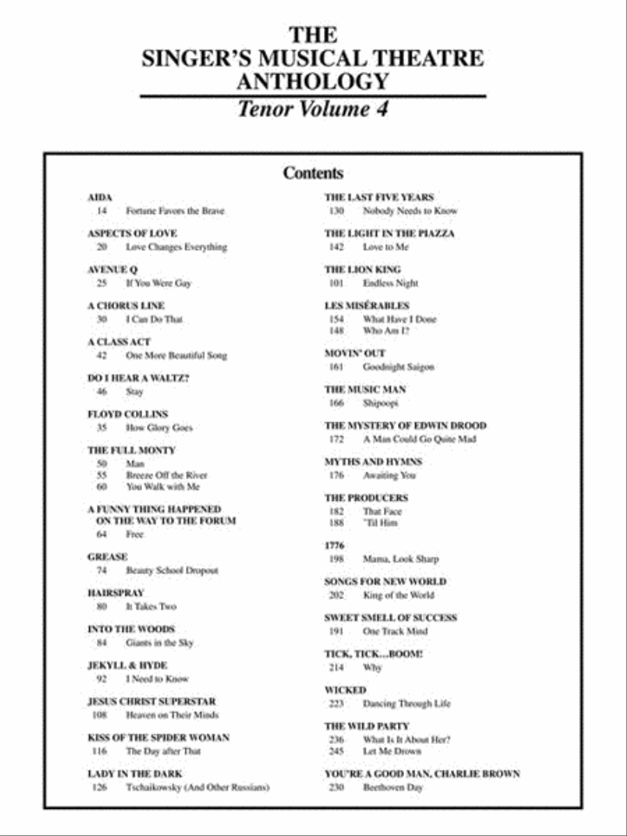 Singer's Musical Theatre Anthology – Volume 4 Tenor Voice scores gallery preview page 4
