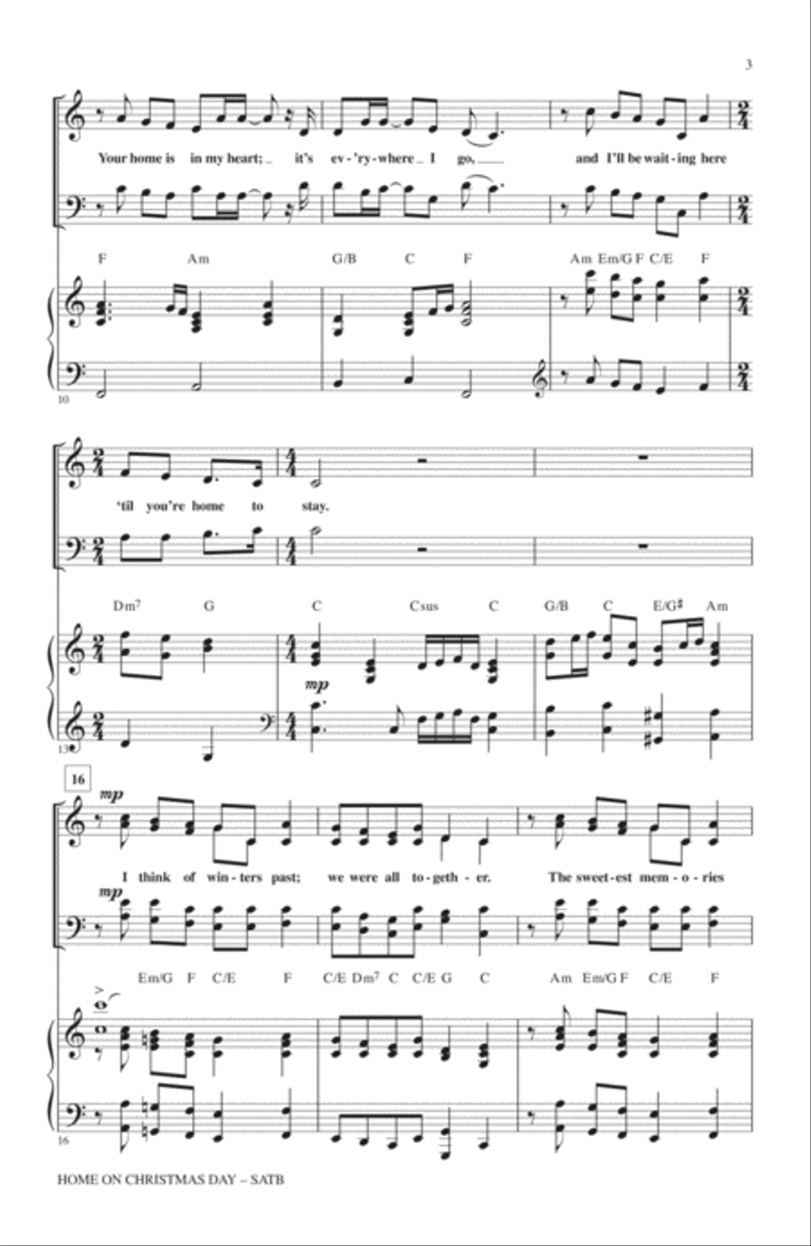Home On Christmas Day Home On Christmas Day 4-Part scores gallery preview page 2