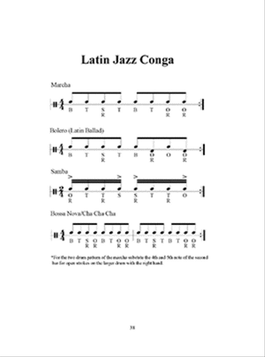 Conga and Bongo Drum in Jazz Percussion Sheet Music Sheet
