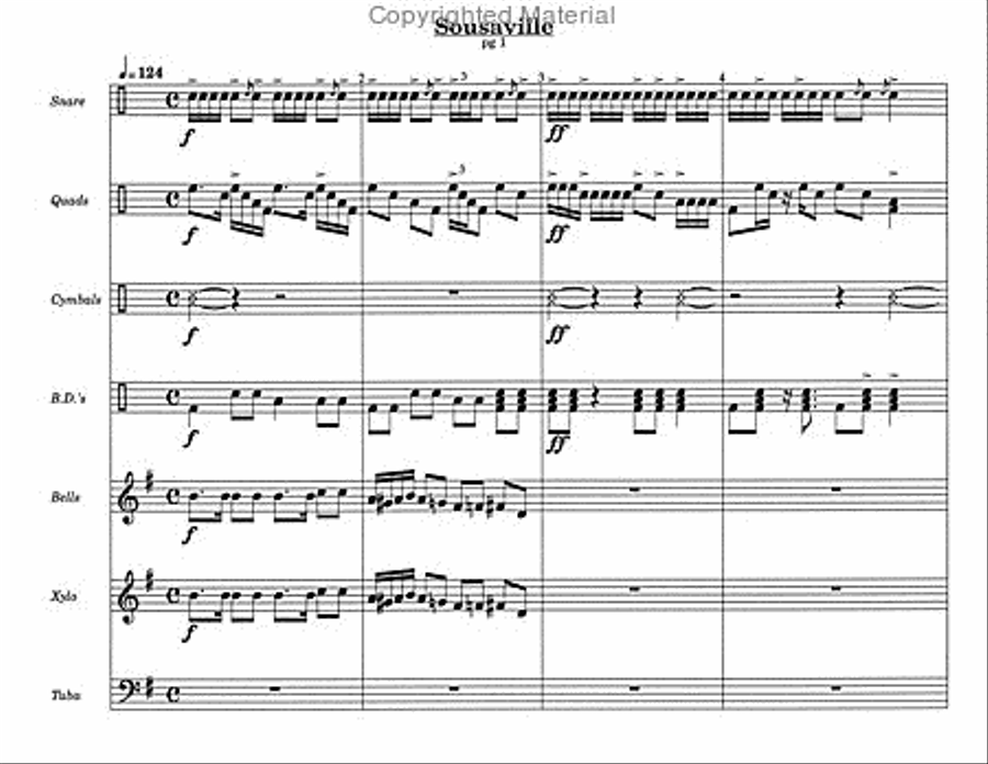 Sousaville Sousaville Percussion Ensemble scores gallery preview page 3