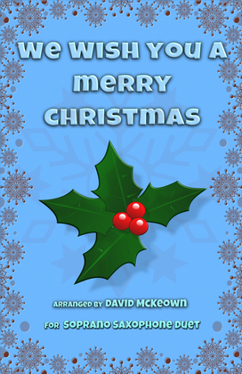 Book cover for We Wish You a Merry Christmas, Jazz Style, for Soprano Saxophone Duet