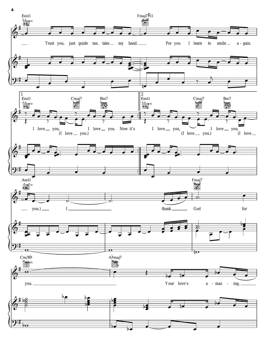 Love Love Piano, Vocal, Guitar scores gallery preview page 4