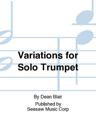 Book cover for Variations for Solo Trumpet