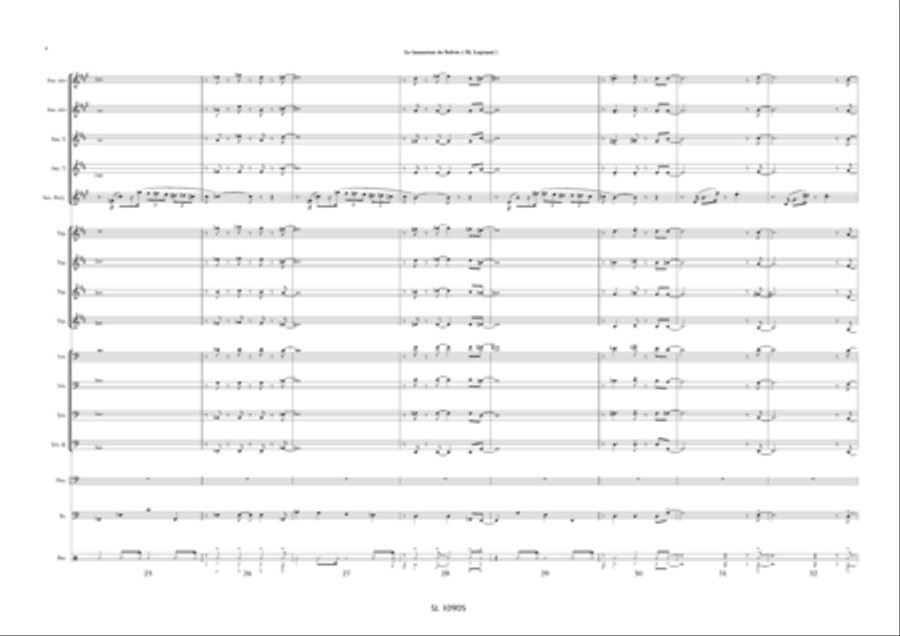 Le hanneton de solves pour saxophone baryton solo et big band Jazz Ensemble scores gallery preview page 5