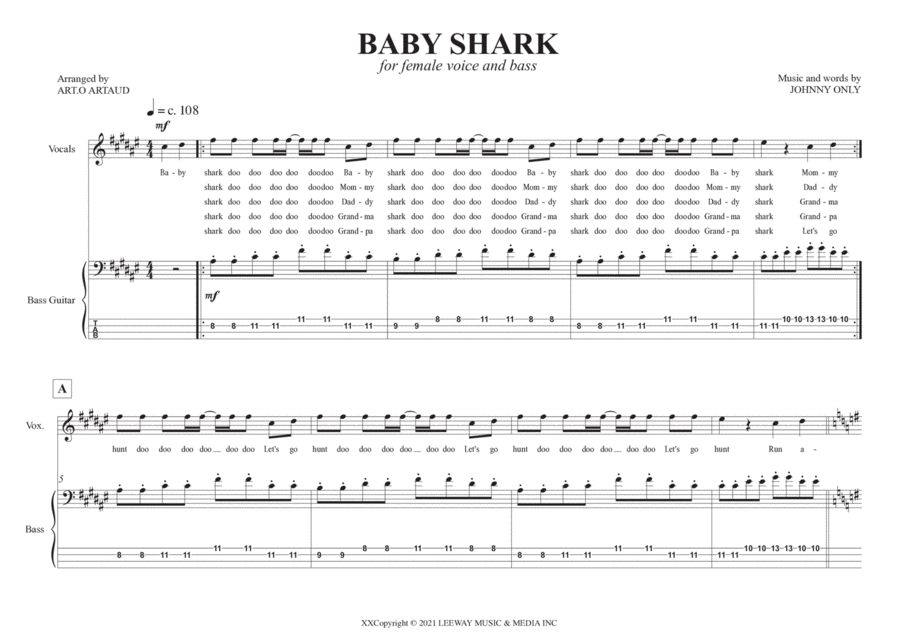 Baby Shark Baby Shark Chamber Music scores gallery preview page 1