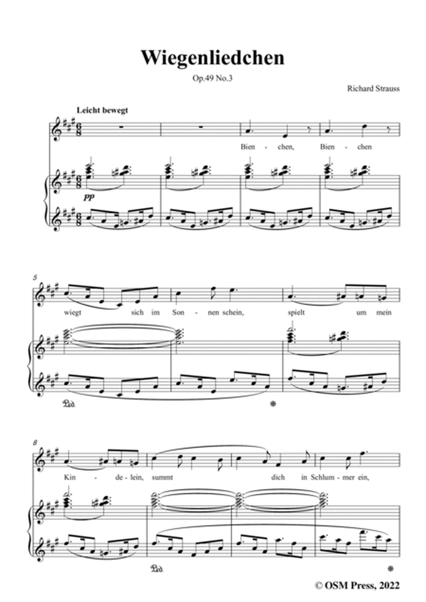 Richard Strauss-Wiegenliedchen,in A Major image number null