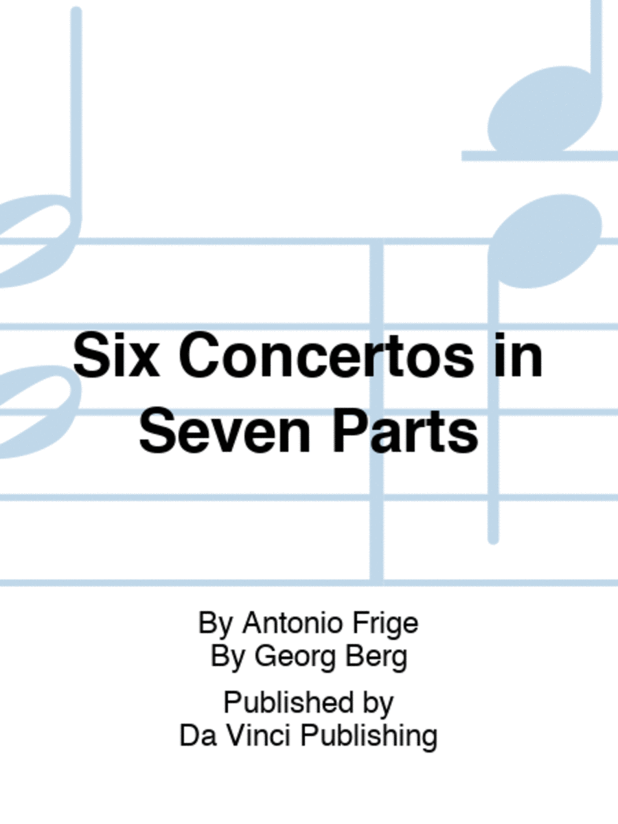 Six Concertos in Seven Parts Orchestra scores gallery preview page 1