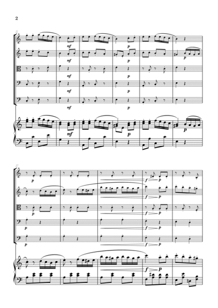 Rondo Alla Turca (Turkish March) | String Quintet sheet music with piano accompaniment image number null