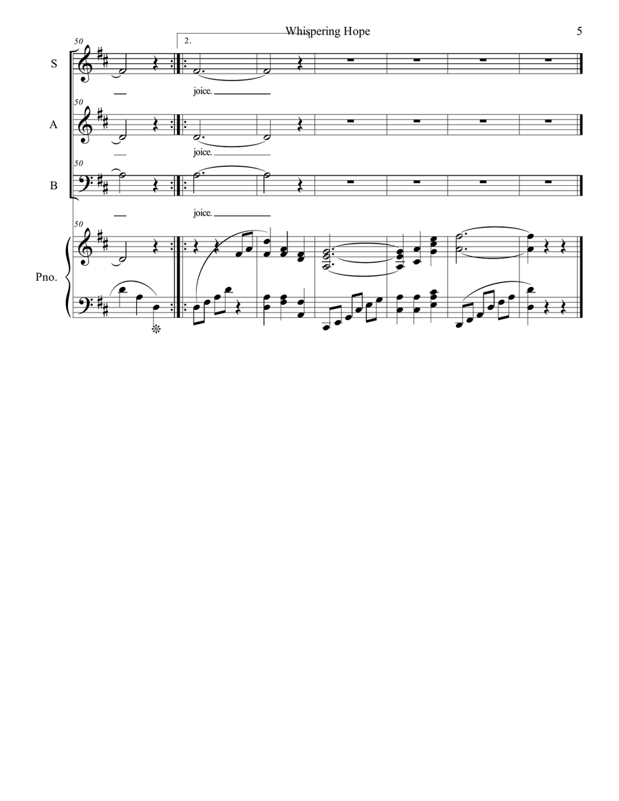Whispering Hope 3-Part scores gallery preview page 5