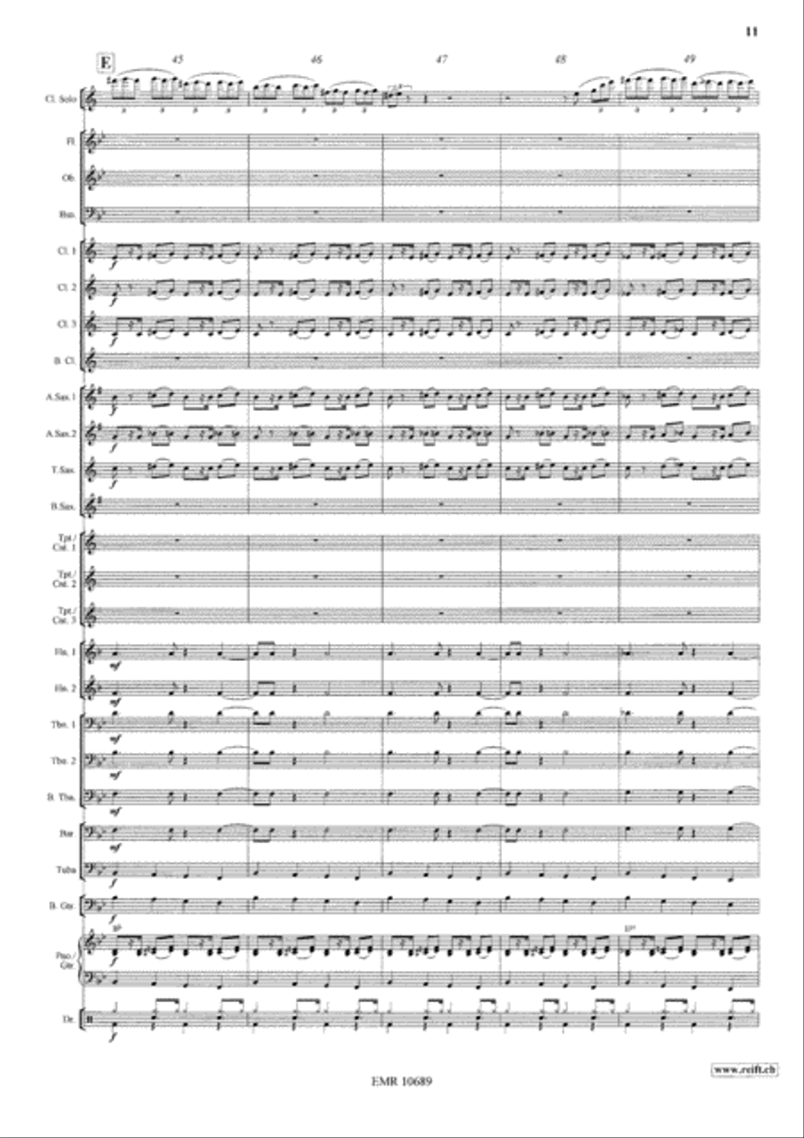Concerto For Clarinet Concert Band scores gallery preview page 12