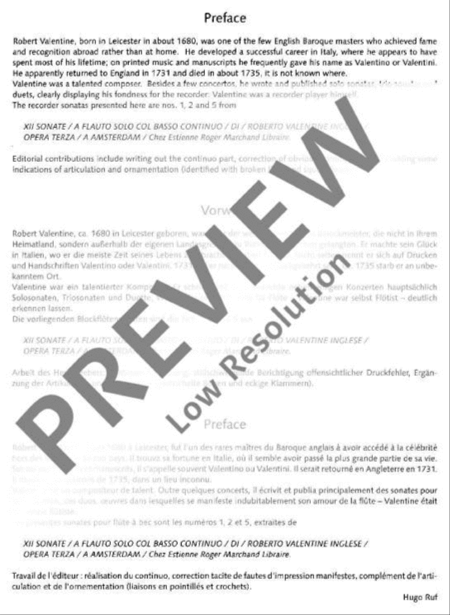 3 Sonatas 3 Sonatas Alto Recorder scores gallery preview page 3